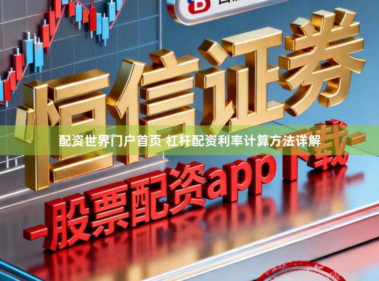 配资世界门户首页 杠杆配资利率计算方法详解